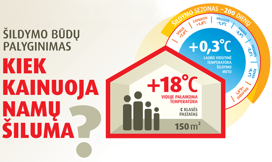 Tyrimas: kiek kainuoja namų šiluma?