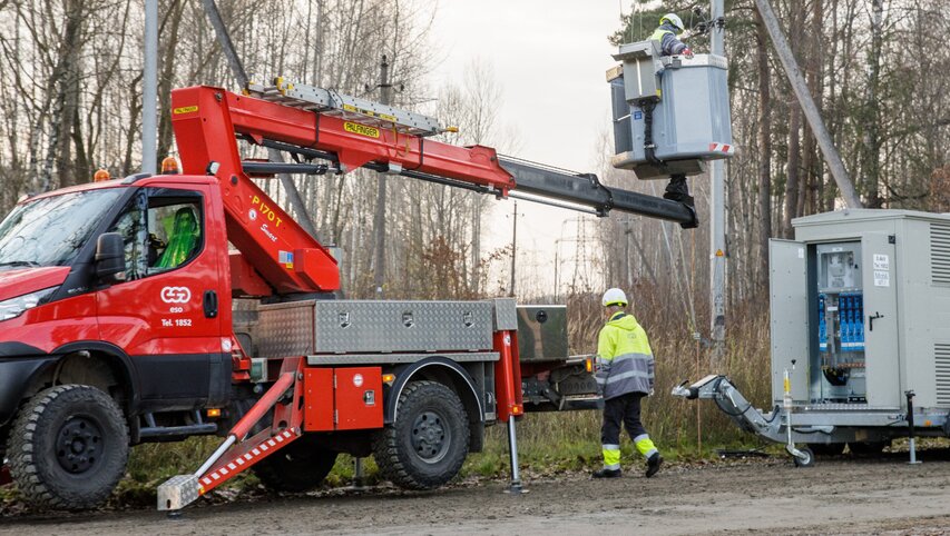 ESO mobili transformatorinė padės greičiau atstatyti elektros tiekimą gyventojams